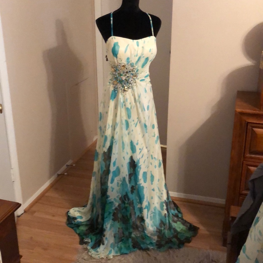 Stunning Couture gown with small train.